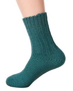 Hirsch Natur Dicke Socken, 100% Wolle (kbT), 5 Farben (38/39, Petrol) von Hirsch Natur