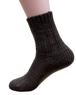 Hirsch Natur Dicke Socken, 100% Wolle (kbT), Braun, 44-46 von Hirsch Natur