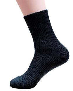 Hirsch Natur Socken mit Plüschsohle, Schwarz, 70% Wolle(kbA) 30% Seide (38/39) von Hirsch Natur