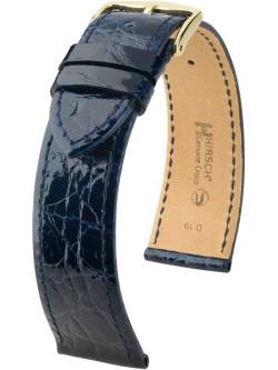 Genuine Croco M, blau glänzend, 13mm von Hirsch