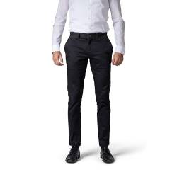 Hirschthal Herren Chino Hose Herrenhose Casual mit Stretch Slim-Fit - Schwarz W30/L32 von Hirschthal