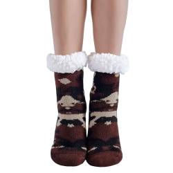 Hisonwel Kindersocken Winter Warme Dicke Wintersocken Kuschelsocken Anti-Rutsch-Socken mit Sherpa-Futter Kinder Thermosocken Haussocken Bodensocken（5-8 Jahre） von Hisonwel