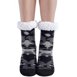 Hisonwel Kindersocken Winter Warme Dicke Wintersocken Kuschelsocken Anti-Rutsch-Socken mit Sherpa-Futter Kinder Thermosocken Haussocken Bodensocken（5-8 Jahre） von Hisonwel