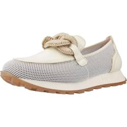 Hispanitas - HV243270 Nata - Durchbrochener Mokassinschuh aus Leder und Netz, mit Keilabsatz, Gummisohle, für: Damen, Creme, 39 EU von Hispanitas