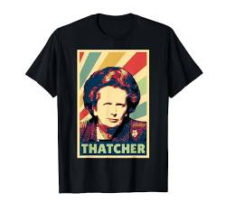 Margaret Thatcher Vintage Farben T-Shirt von History And Politics Store