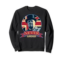 Winston Churchill ergibt sich nie Sweatshirt von History And Politics Store