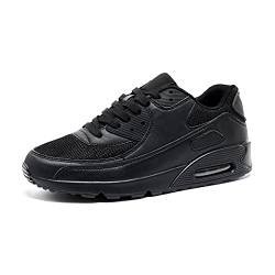 Turnschuhe Herren Sportschuhe Damen Laufschuhe Mit Dämpfung Sneakers Straßenlaufschuhe Fashion Fitness Schuhe Atmungsaktiv Leichte Schwarz EU36 von Hitmars