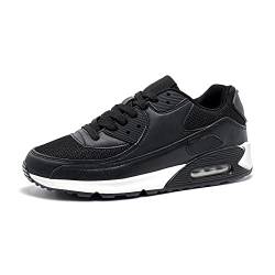 Turnschuhe Herren Sportschuhe Damen Laufschuhe Mit Dämpfung Sneakers Straßenlaufschuhe Fashion Fitness Schuhe Atmungsaktiv Leichte Schwarz EU37 von Hitmars