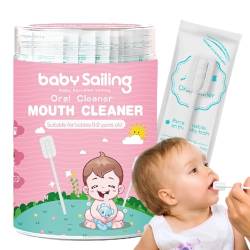 Hitrod Zungenreiniger für Babys, Zungenmullreiniger,30 Stück Zungenreiniger-Skim-Gaze - Tragbarer oraler Zungengaze-Zahnfleischreiniger, flexibler Zahnbürsten-Zungenreiniger für die Zungen-, Mund- von Hitrod
