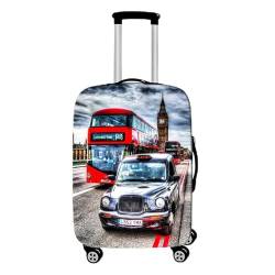 Hixingo Elastisch Kofferhülle Kofferschutzhülle, 3D Druck Koffer Schutzhülle Staubdichte Reisekoffer Hülle Trolley Case Schutzhülle Reisegepäckabdeckung (Bus 6,S (18-20 Zoll)) von Hixingo