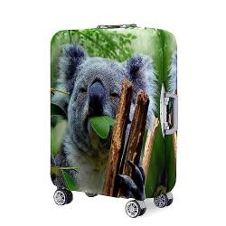 Hixingo Elastisch Kofferhülle Kofferschutzhülle, Grey Koala Druck Koffer Schutzhülle Staubdichte Reisekoffer Hülle Trolley Case Schutzhülle Reisegepäckabdeckung (Bambus,22-24 Zoll) von Hixingo