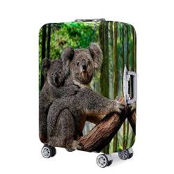 Hixingo Elastisch Kofferhülle Kofferschutzhülle, Grey Koala Druck Koffer Schutzhülle Staubdichte Reisekoffer Hülle Trolley Case Schutzhülle Reisegepäckabdeckung (Paar,26-28 Zoll) von Hixingo