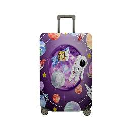 Hixingo Elastisch Kofferhülle Kofferschutzhülle, Koffer Schutzhülle Staubdichte Reisekoffer Hülle Trolley Case Schutzhülle Reisegepäckabdeckung (Astronaut 5,L (26-28 Zoll)) von Hixingo