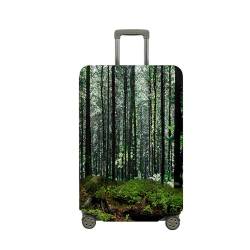 Hixingo Elastisch Kofferhülle Kofferschutzhülle, Koffer Schutzhülle Staubdichte Reisekoffer Hülle Trolley Case Schutzhülle Reisegepäckabdeckung (Grüner Wald 6,XL (30-32 Zoll)) von Hixingo