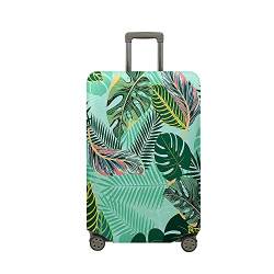 Hixingo Elastisch Kofferhülle Kofferschutzhülle, Koffer Schutzhülle Staubdichte Reisekoffer Hülle Trolley Case Schutzhülle Reisegepäckabdeckung (L (26-28 Zoll),Regenwald-Pflanze 3) von Hixingo