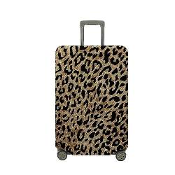 Hixingo Elastisch Kofferhülle Kofferschutzhülle, Koffer Schutzhülle Staubdichte Reisekoffer Hülle Trolley Case Schutzhülle Reisegepäckabdeckung (Leopard 6,L (26-28 Zoll)) von Hixingo