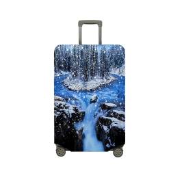 Hixingo Elastisch Kofferhülle Kofferschutzhülle, Koffer Schutzhülle Staubdichte Reisekoffer Hülle Trolley Case Schutzhülle Reisegepäckabdeckung (Winter 4,L (26-28 Zoll)) von Hixingo