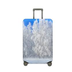 Hixingo Elastisch Kofferhülle Kofferschutzhülle, Koffer Schutzhülle Staubdichte Reisekoffer Hülle Trolley Case Schutzhülle Reisegepäckabdeckung (Winter 8,M (22-24 Zoll)) von Hixingo