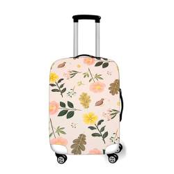 Hixingo Elastisch Kofferhülle Kofferschutzhülle, Koffer Schutzhülle Staubdichte Reisekoffer Hülle Trolley Case Schutzhülle Reisegepäckabdeckung -Blumen Blätter Druck (Herbst,S (18-20 Zoll) von Hixingo