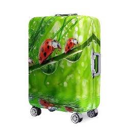 Hixingo Elastisch Kofferhülle Kofferschutzhülle, Koffer Schutzhülle Staubdichte Reisekoffer Hülle Trolley Case Schutzhülle Reisegepäckabdeckung -Marienkäfer Druck (Landschaft,S (18-20 Zoll)) von Hixingo