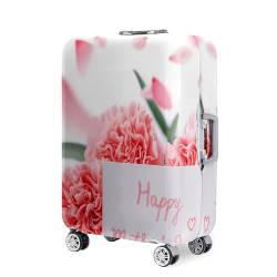 Hixingo Elastisch Kofferhülle Kofferschutzhülle, Muttertag Mother's Day Koffer Schutzhülle Staubdichte Reisekoffer Hülle Trolley Case Schutzhülle Reisegepäckabdeckung (Nelke,S (18-20 Zoll)) von Hixingo