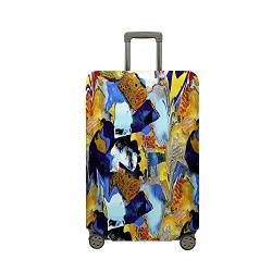 Hixingo Elastisch Kofferhülle Kofferschutzhülle, Ölgemälde Druck Koffer Schutzhülle Staubdichte Reisekoffer Hülle Trolley Case Schutzhülle Reisegepäckabdeckung (Patchwork,M (22-24 Zoll)) von Hixingo