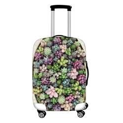 Hixingo Elastisch Kofferhülle Kofferschutzhülle, Pflanze Blumen Druck Koffer Schutzhülle Staubdichte Reisekoffer Hülle Trolley Case Schutzhülle Reisegepäckabdeckung (Nordisch,S (18-20 Zoll)) von Hixingo