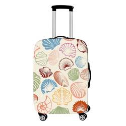 Hixingo Elastisch Kofferhülle Kofferschutzhülle, Sommer Strand Druck Koffer Schutzhülle Staubdichte Reisekoffer Hülle Reisegepäckabdeckung Trolley Case Schutzhülle (Beige,L (26-28 Zoll)) von Hixingo