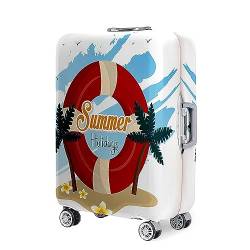 Hixingo Elastisch Kofferhülle Kofferschutzhülle, Urlaubsstil Druck Koffer Schutzhülle Staubdichte Reisekoffer Hülle Trolley Case Schutzhülle Reisegepäckabdeckung (XL (30-32 Zoll),Sommer Strand) von Hixingo