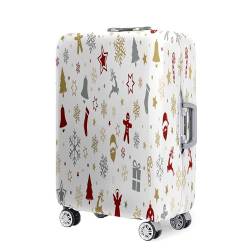 Hixingo Elastisch Kofferhülle Kofferschutzhülle, Weihnachten Koffer Schutzhülle Staubdichte Reisekoffer Hülle Trolley Case Reisegepäckabdeckung Schutzhülle (Schneeflocke,M (22-24 Zoll)) von Hixingo