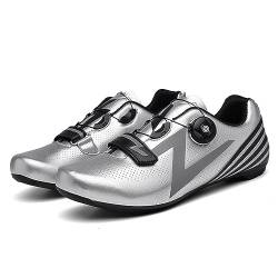 Hixingo Fahrradschuhe Herren Damen, Blitz Reflektierend Rennrad Und Mountainbike Schuhe Mit Gummisohle, Atmungsaktive Sneaker rutschfeste No-Lock Fahrradschuhe MTB Schuhe von Hixingo