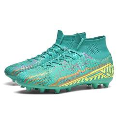 Hixingo Fussballschuhe Herren Stollen Spikes Cleats High Top Football Schuhe Teenager Trainingsschuhe Professionelle Turnschuhe Outdoor Sportschuhe Atmungsaktive Leicht Unisex von Hixingo