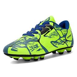 Hixingo Fussballschuhe Kinder Jungen Mädchen Athletics Trainingsschuhe AG Leicht Sportschuhe rutschfest Atmungsaktive Fussballschuhe für Draußen oder Halle Fussball Plätze von Hixingo