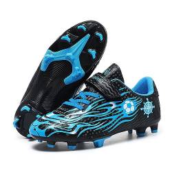 Hixingo Fußballschuhe Unisex Fussballschuhe Kinder, Flamme Drucken Fußball Schuhe Jungen Mädchen FG/AG Fussballschuhe Kinder Trainingsschuhe für Draußen Fussball Plätze von Hixingo