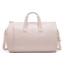 Hixingo Kleidersäcke für Reisen für Herren und Damen, 2 in 1Umwandelbarer Anzugtasche Handgepäck Reisetaschen für Geschäftsreisen Kurzurlaub (Rosa,50x28x30cm) von Hixingo