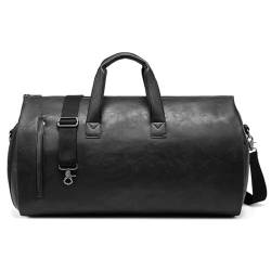 Hixingo Kleidersäcke für Reisen für Herren und Damen, 2 in 1Umwandelbarer Anzugtasche Handgepäck Reisetaschen für Geschäftsreisen Kurzurlaub (Schwarz,50x28x30cm) von Hixingo