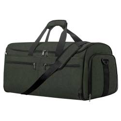 Hixingo Kleidersäcke für Reisen für Herren und Damen, 2 in 1Umwandelbarer Anzugtasche Handgepäck Reisetaschen für Kurzurlaub Geschäftsreisen (Grün,57x31x30cm) von Hixingo