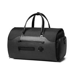 Hixingo Kleidersäcke für Reisen für Herren und Damen, 2 in 1Umwandelbarer Anzugtasche Handgepäck Reisetaschen für Kurzurlaub Geschäftsreisen (Schwarz,52x33x26cm) von Hixingo