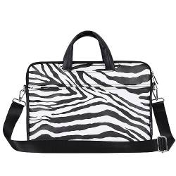 Hixingo Laptop-Handtasche für Frauen 13 14 15 Zoll Zebradruck Aktentasche Große Computer-Umhängetasche Professionelle Arbeitstasche Messenger Bag Laptoptasche Schultertasche Kompatibel (13 Zoll,A) von Hixingo