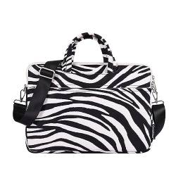 Hixingo Laptop-Handtasche für Frauen 13 14 15 Zoll Zebradruck Aktentasche Große Computer-Umhängetasche Professionelle Arbeitstasche Messenger Bag Laptoptasche Schultertasche Kompatibel (14 Zoll,B) von Hixingo