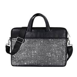 Hixingo Laptop-Handtasche für Frauen 13 14 15 Zoll Zebradruck Aktentasche Große Computer-Umhängetasche Professionelle Arbeitstasche Messenger Bag Laptoptasche Schultertasche Kompatibel (14 Zoll,C) von Hixingo