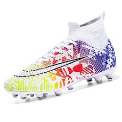 Hmhnsya Unisex Fußballschuhe Herren Professionelle Fußballschuhe High Top Spike Cleats Athletics Für Jugendliche Kinder Fußballschuhe von Hmhnsya