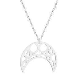 Halskette Ketten Schmuck Herren Frauen Anhänger Necklace Halbmond-Halsketten-Anhänger S von Hmsanase