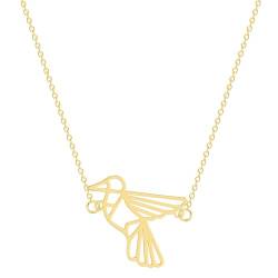 Halskette Ketten Schmuck Herren Frauen Anhänger Necklace Kolibri Fliegender Vogel Halskette Weibliche Kragenkette G von Hmsanase