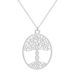 Halskette Ketten Schmuck Herren Frauen Anhänger Necklace Lebensbaum-Anhänger-Halskette S von Hmsanase