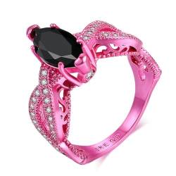 Hmsanase Ring Ringe Damen Bijouterie Herren Punk Halloween Ringe Für Männer Frauen Gothic Kristall Blau Rosa Finger Ringe Mode 5 Dd038 von Hmsanase