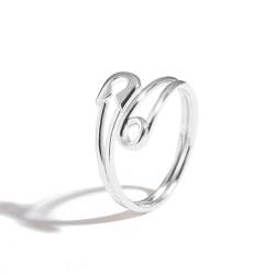 Hmsanase Ring Ringe Damen Bijouterie Herren Ring Büroklammerform Verstellbarer Ring Für Frauen Party Finger Jz4539P von Hmsanase