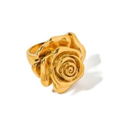 Hmsanase Ring Ringe Damen Bijouterie Herren Romantischer Geschlossener Rosenring Für Damen, Trendy Jdr2309024-7 von Hmsanase