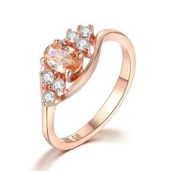 Hmsanase Ring Ringe Damen Bijouterie Herren Verlobungsringe, Ovale Kristallringe Für Damen, Fingerringe Für Damen, Hochzeit, 10 Orange von Hmsanase