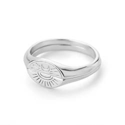 Hmsanase Ring Ringe Damen Bijouterie Herren Vintage Mond Sonne Ringe Für Frauen Paar Fingerring Hochzeit 8 Jz1249S von Hmsanase